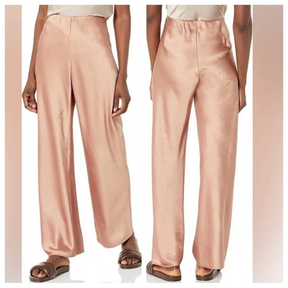 Vince Satin Bias Cut Pants Blush Pink 16925